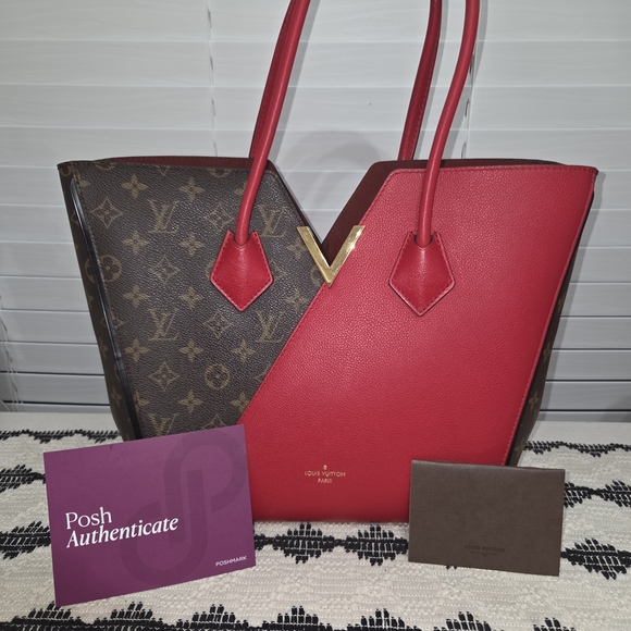 Louis Vuitton Kimono MM Red With Brown Monogram Tote Bag - Picture 1 of 11